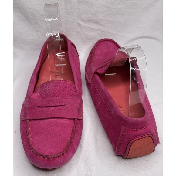 Cole Haan Fuchsia Pink Suede Slip On Loafers Sz 8 D336672 Driving Moccasins - Picture 1 of 11